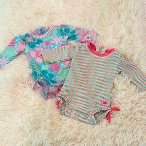 Ruffle Butts Floral and Striped SPF Swimsuit Bundle